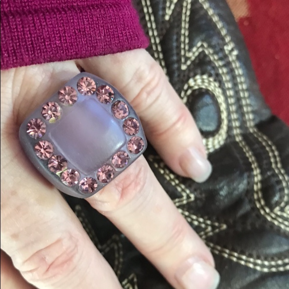 Purpled Acrylic Ring Nordstrom costume piece size7